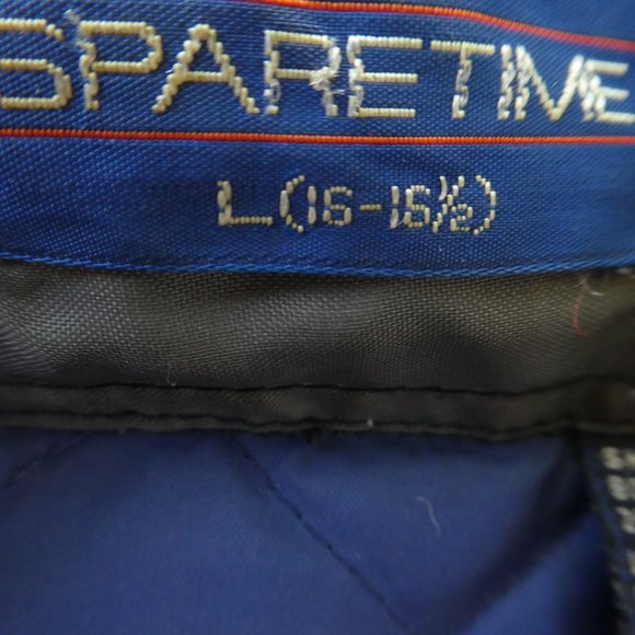 SpareTime Vintage Blue Plaid Flannel Shacket Field Navy Quilted Lining L Large - Picture 8 of 11